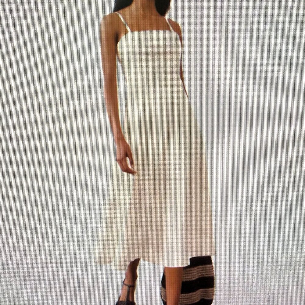 Banana Republic Linen-Blend Seamed Midi Dress - New - Large